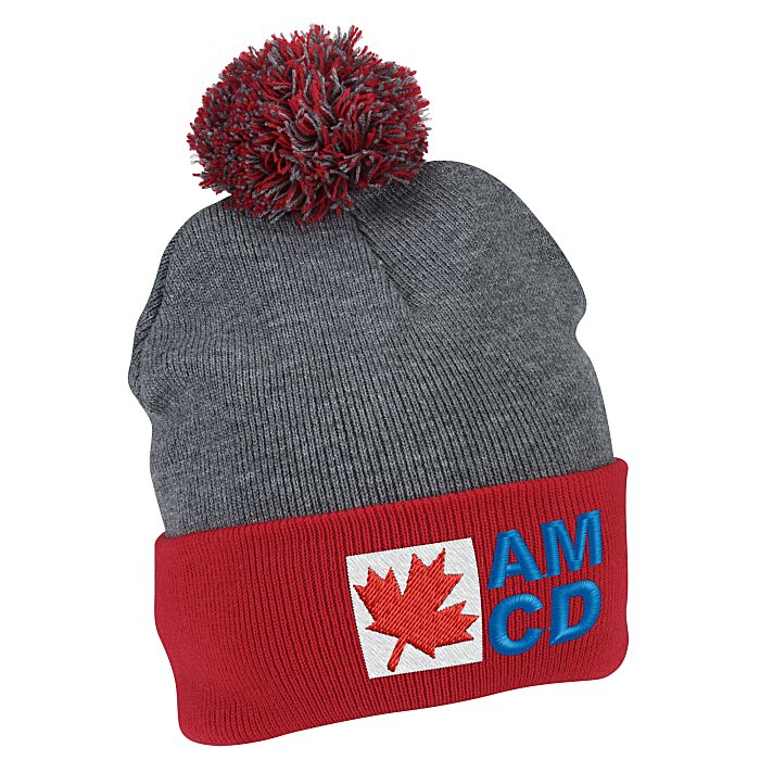 Custom Pom Pom Cuffed Toque
